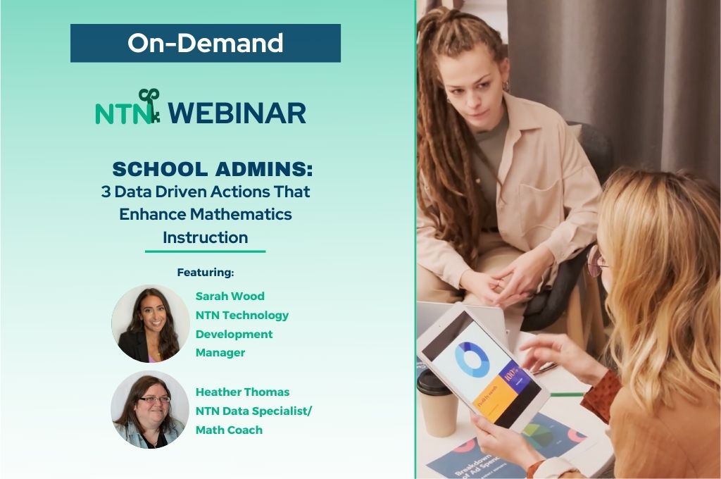 On-Demand Webinar: two people discussing math data - 3 Data Driven Actions That Enhance Mathematics Instruction