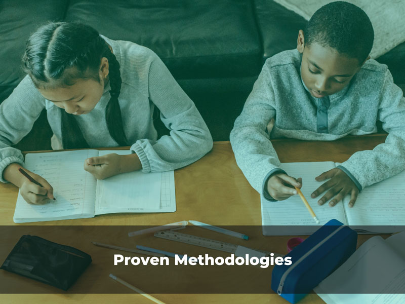 Proven Methodologies: with children working on math problems